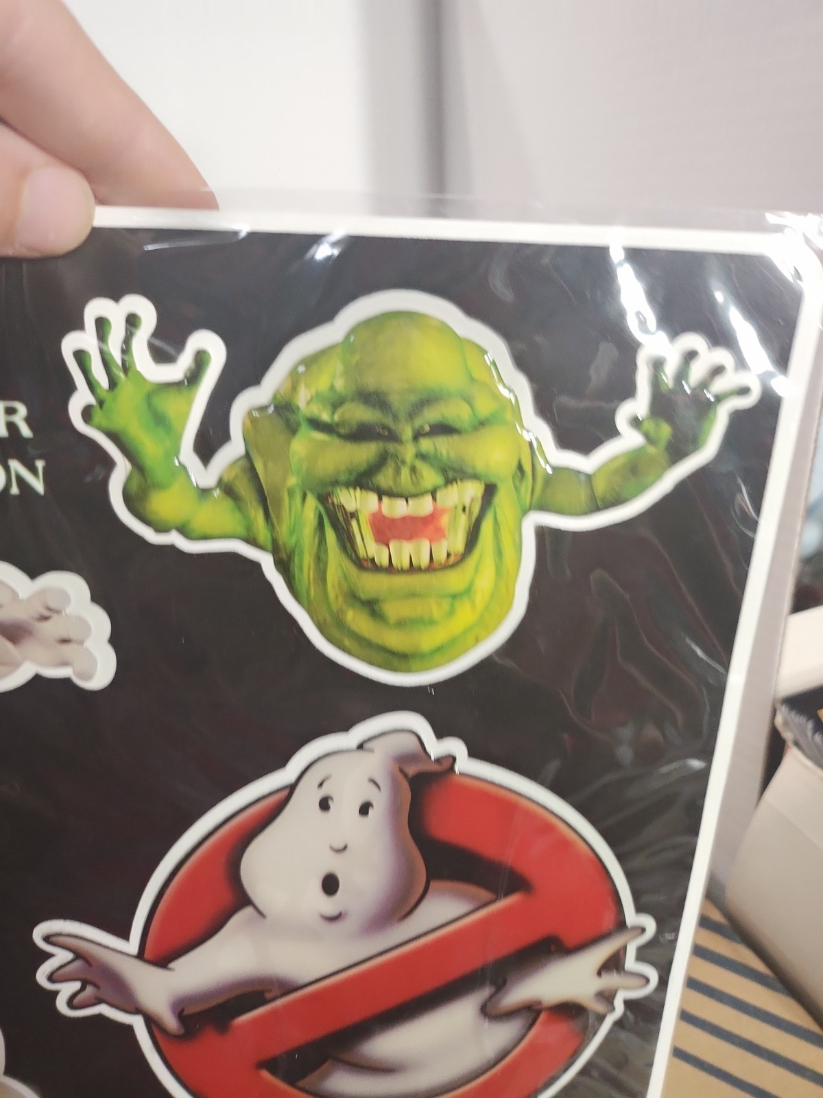 Ghostbusters Puffy Stickers Promo Sheet The Video Game 2009 Slimer Stay Puft NEW
