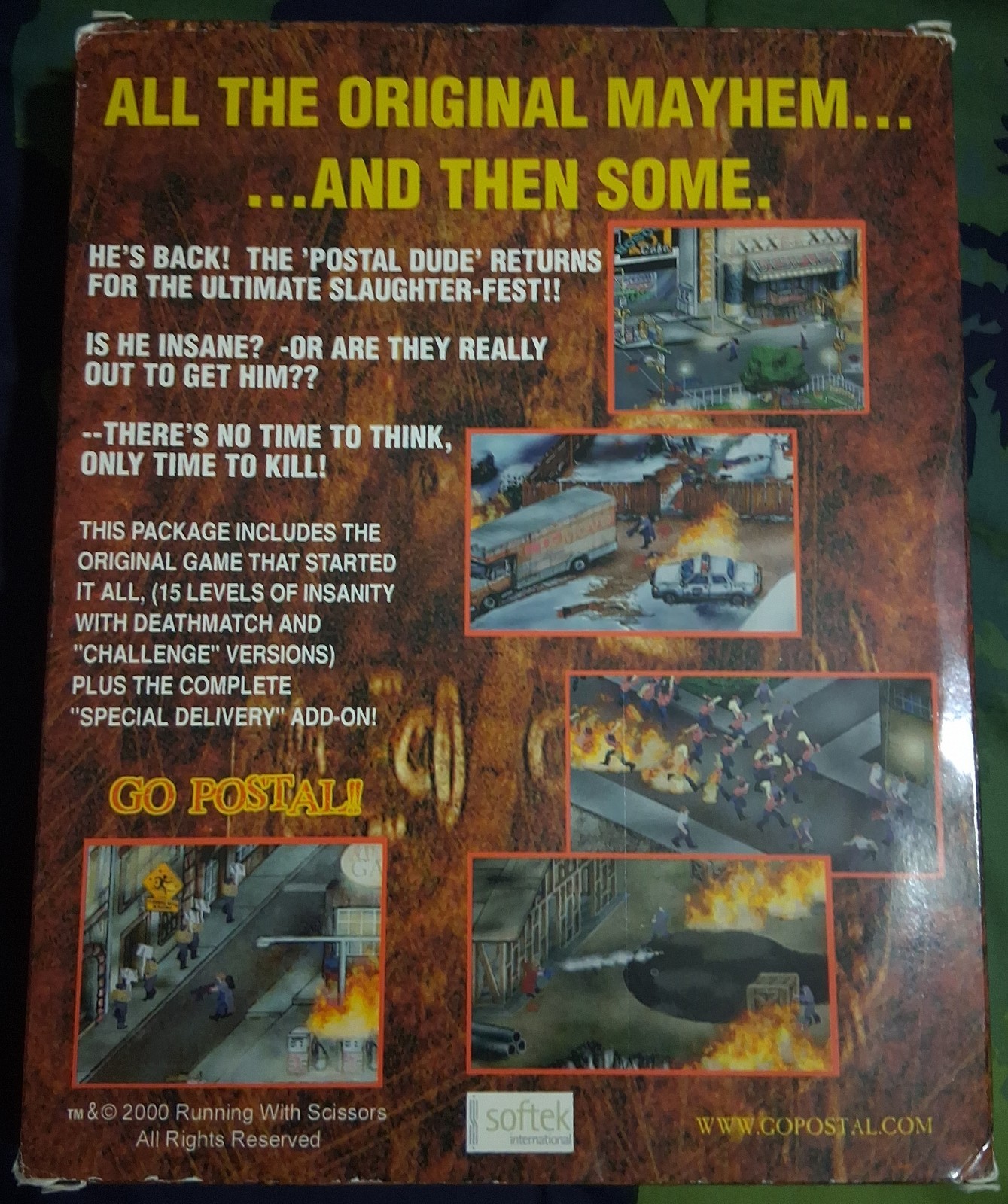 Postal Plus (PC, 2001) Big Box Game CIB Running With Scissors Softek RARE