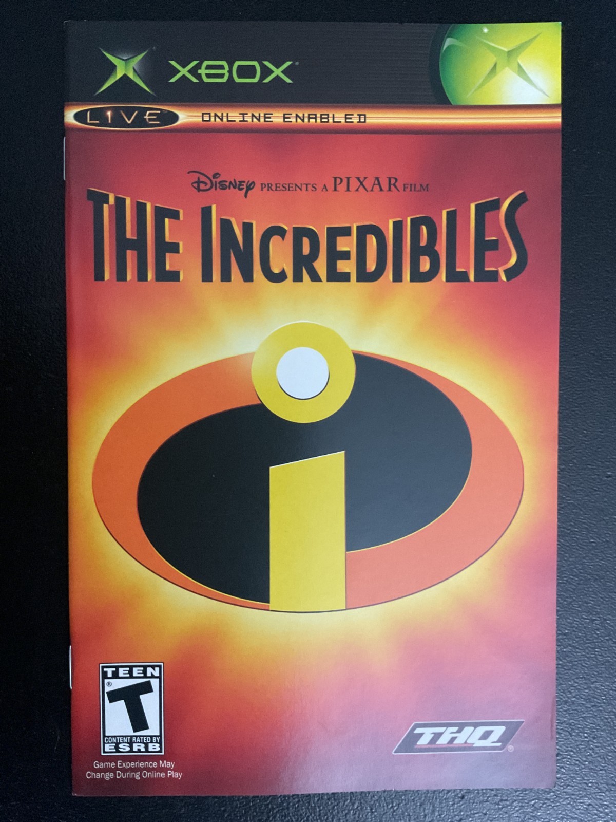 The Incredibles Microsoft XBOX Instruction Manual Only