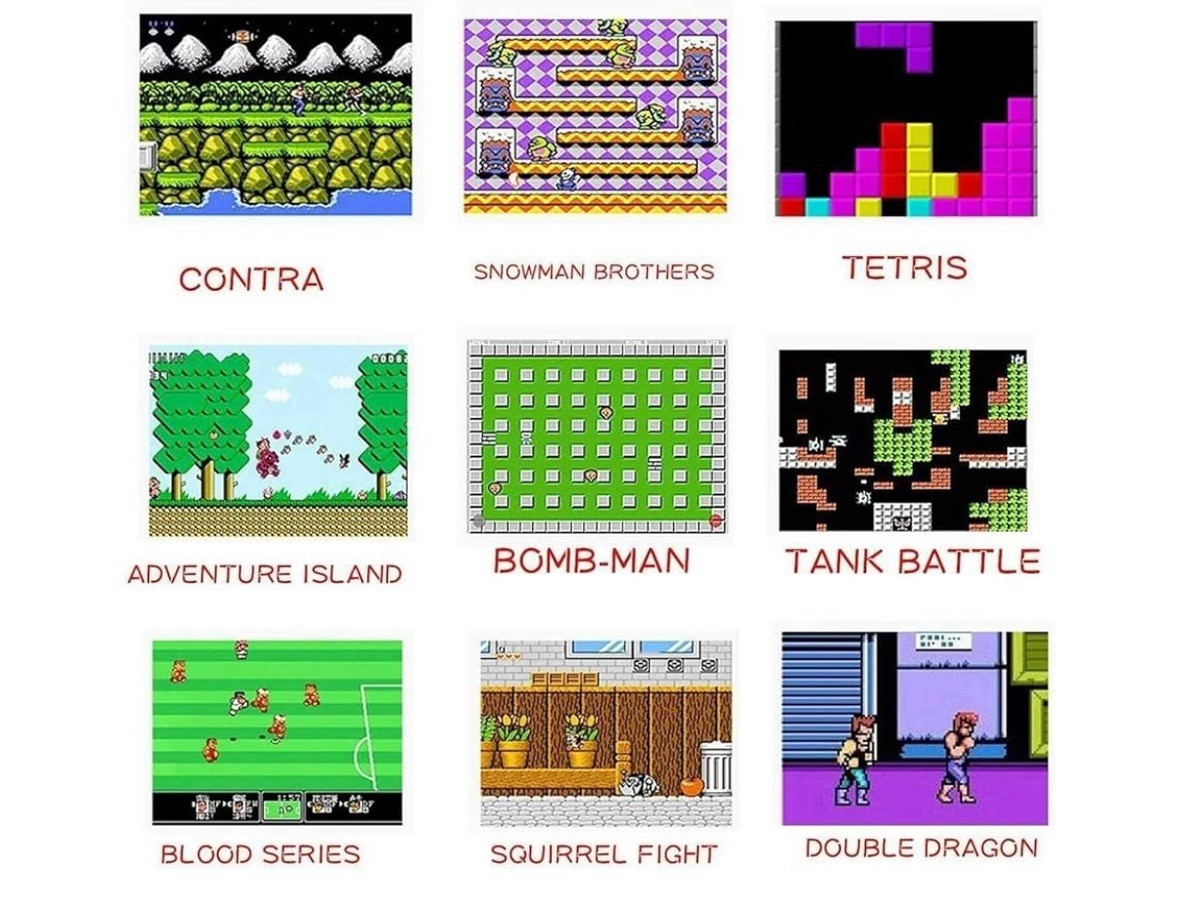 500 Classic Games Handheld Retro Video FC Game Console Player For Kids Adults