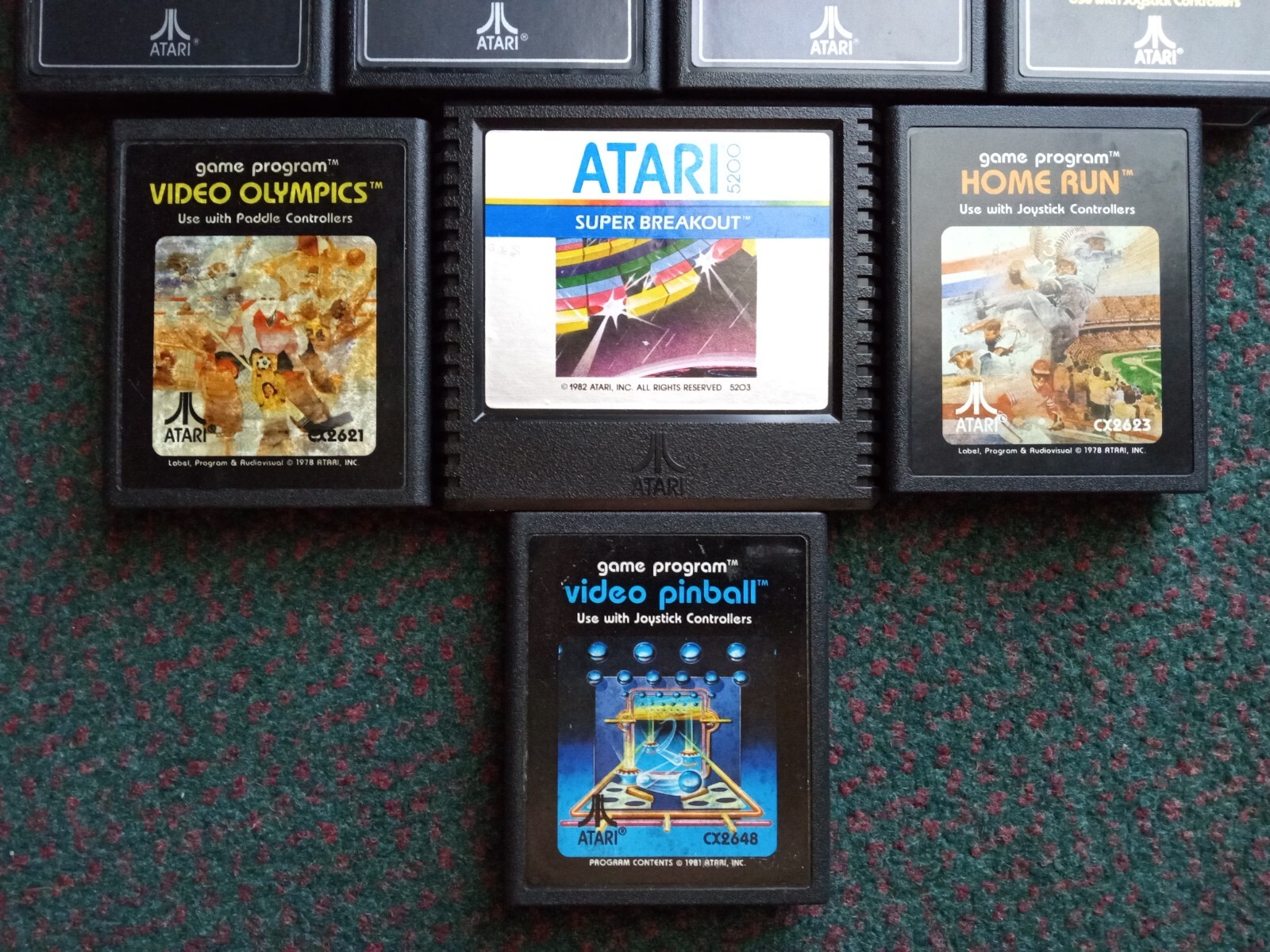 Lot of 8 Atari 5200, 2600 games. Tested, working