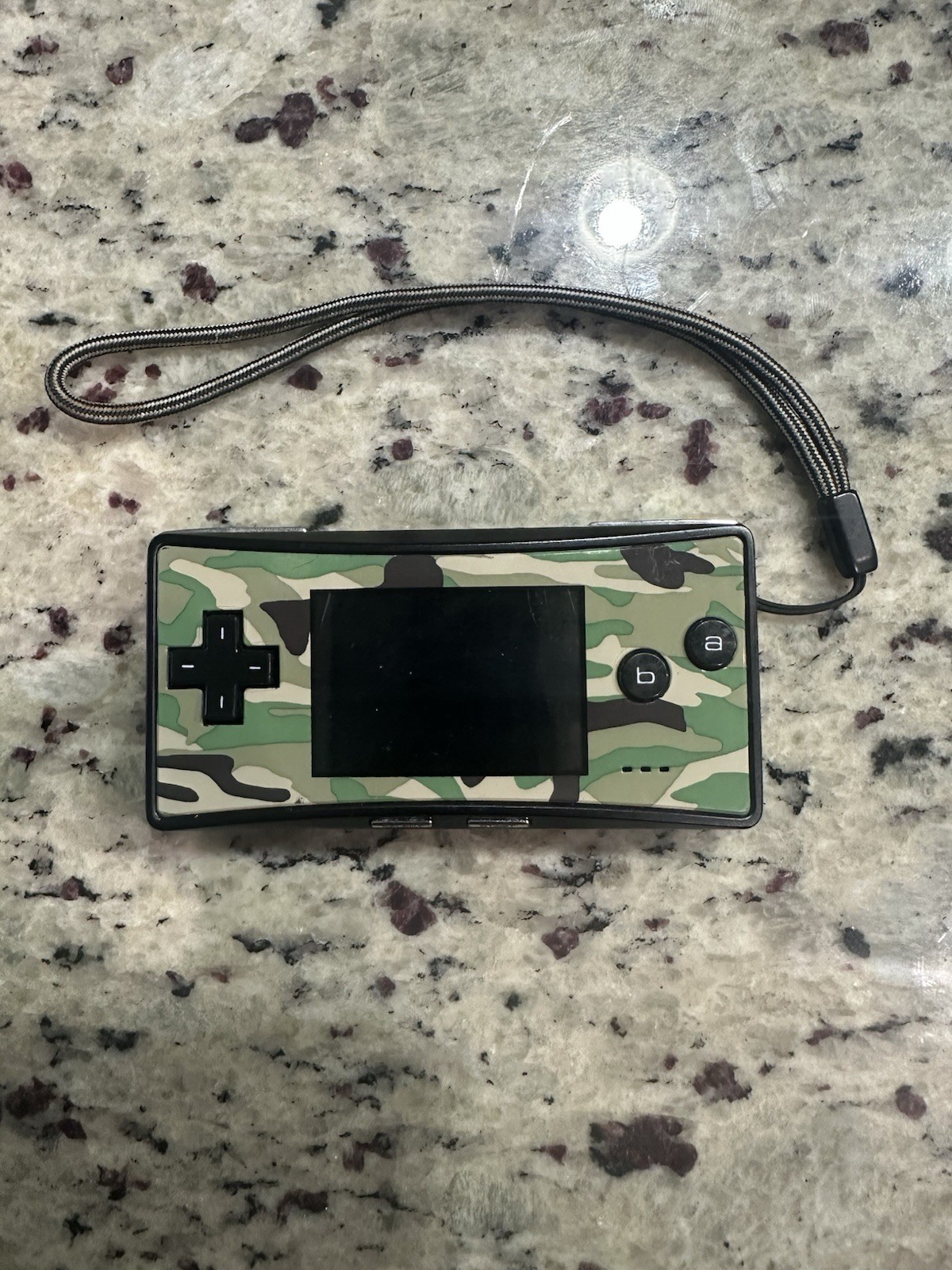 WORKING!!! Authentic Nintendo Gameboy Micro W/ Camo Faceplate. Fully Functional!