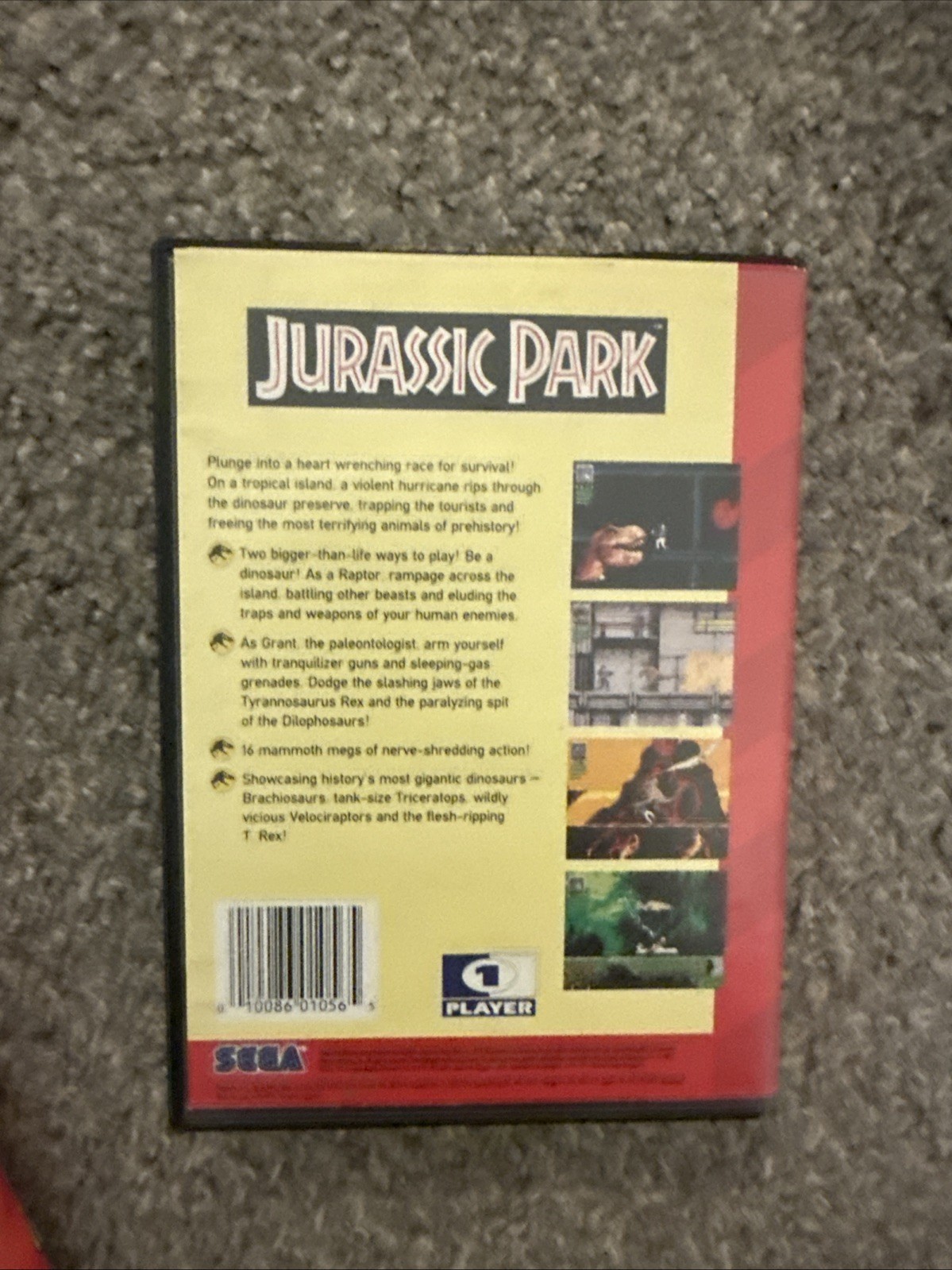Disney’s Toy Story + Jurassic Park (Sega Genesis, 1995) CIB. Tested.