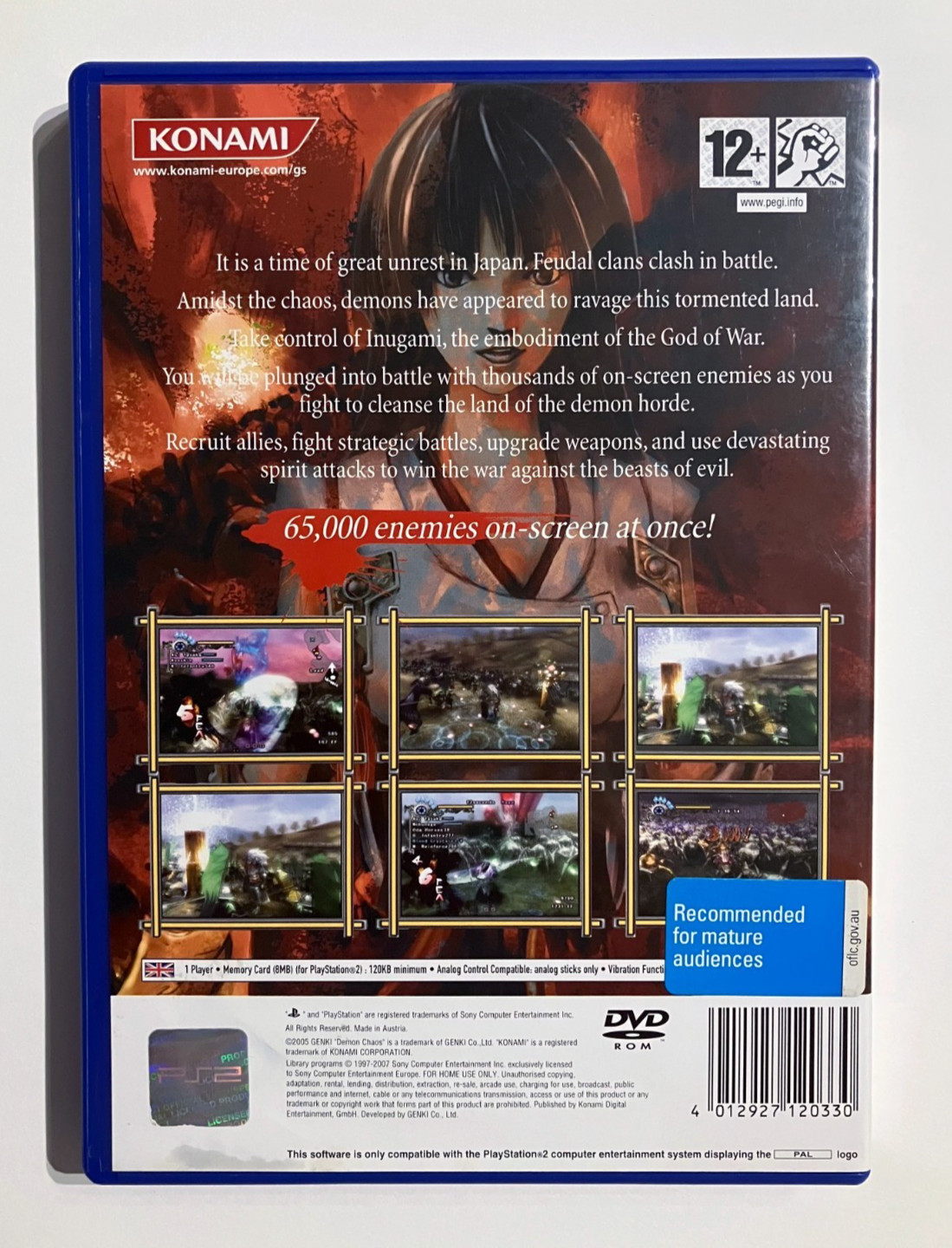 Demon Chaos – 2005 Action Beat ’em Up Action PS2 Game – Complete Oz PAL Release