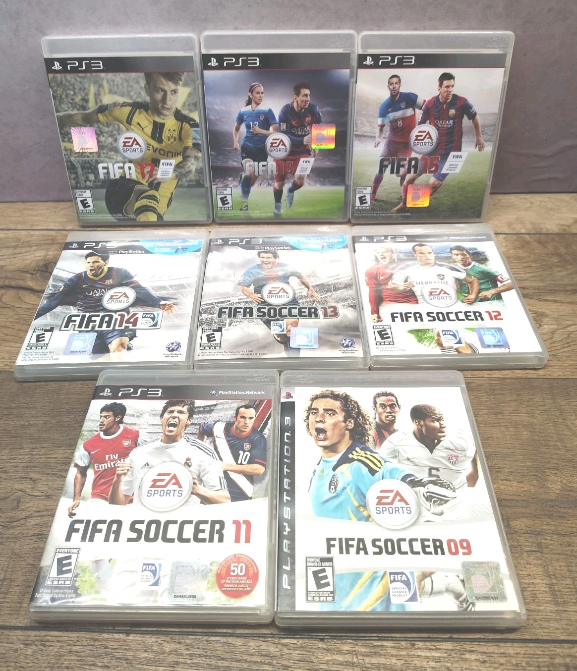FIFA Soccer 9, , 11, 12, 13, 14, 15 ,16 ,17 – PS3 Game Lot 8 PlayStation 3 mint