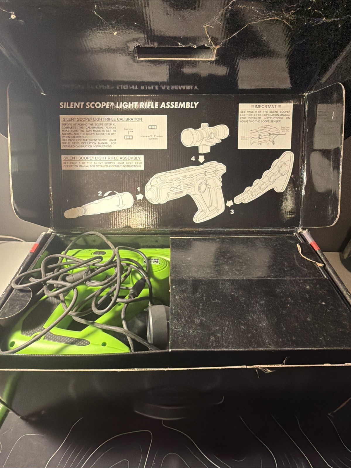 Microsoft Xbox Silent Scope Light Rifle With Game + Box