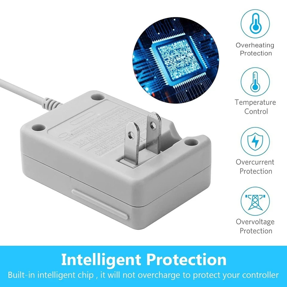 Nintendo WAP-002 Wall Charger for Nintendo DS/3DS/2DS XL – Gray