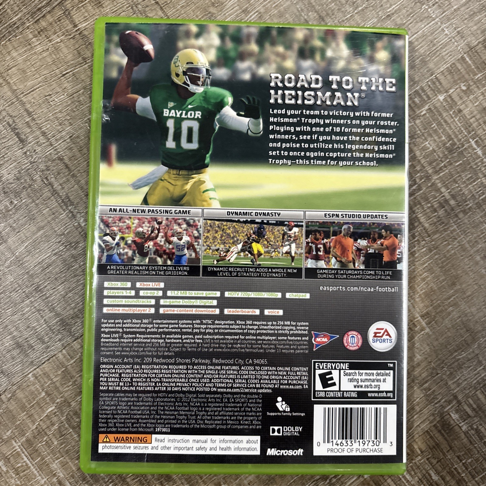 NCAA Football 13 – Xbox 360 – Case And Disc