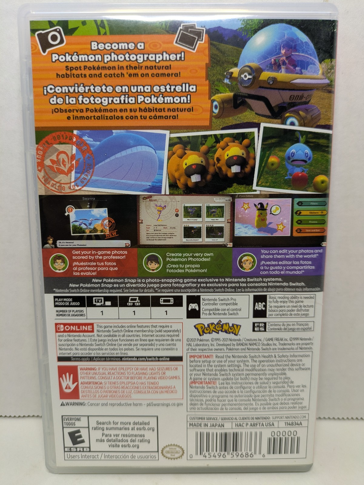 New Pokemon Snap Game (Nintendo Switch, 2021) Tested Working