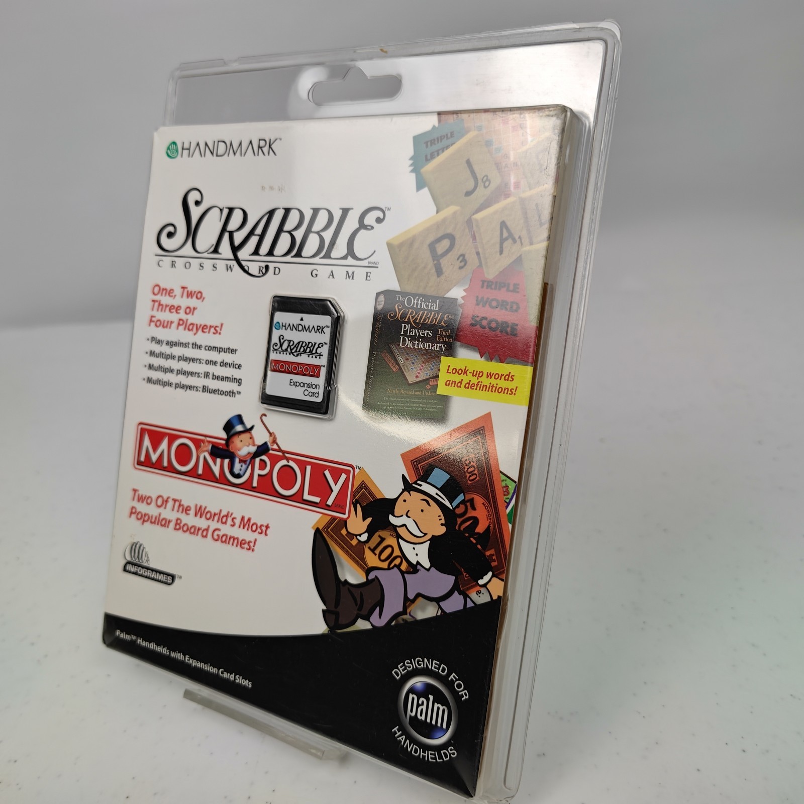 Handmark PDA Palm OS Game Monopoly + Scrabble 2 in 1 Infogrames FACTORY SEALED
