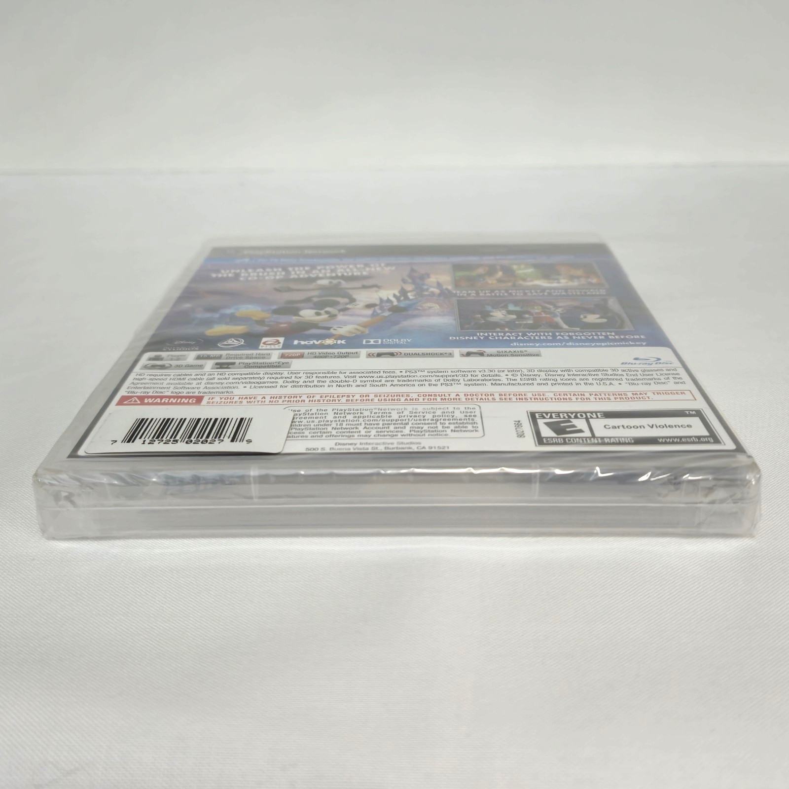Ps3 Disney Epic Mickey 2 The Power Of Two Video Game Rated E 3d New Sealed 2012