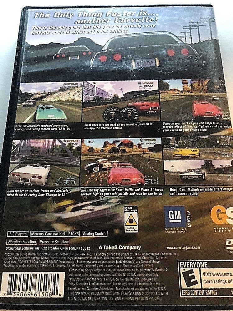 Corvette (Sony PlayStation 2, 2004),Cleaned And Tested,CIB