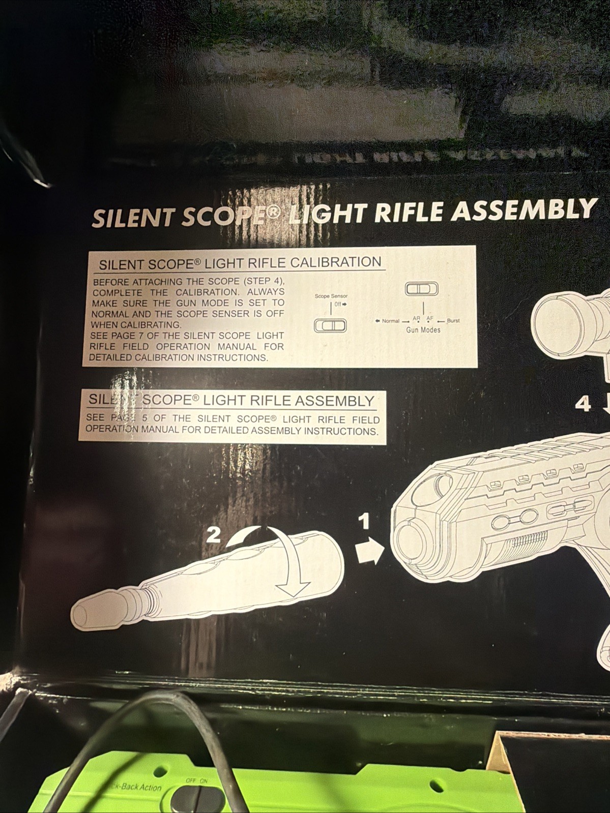 Microsoft Xbox Silent Scope Light Rifle With Game + Box