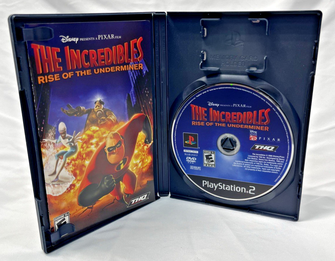 Incredibles: Rise of the Underminer (Sony PlayStation 2, 2005) Excellent