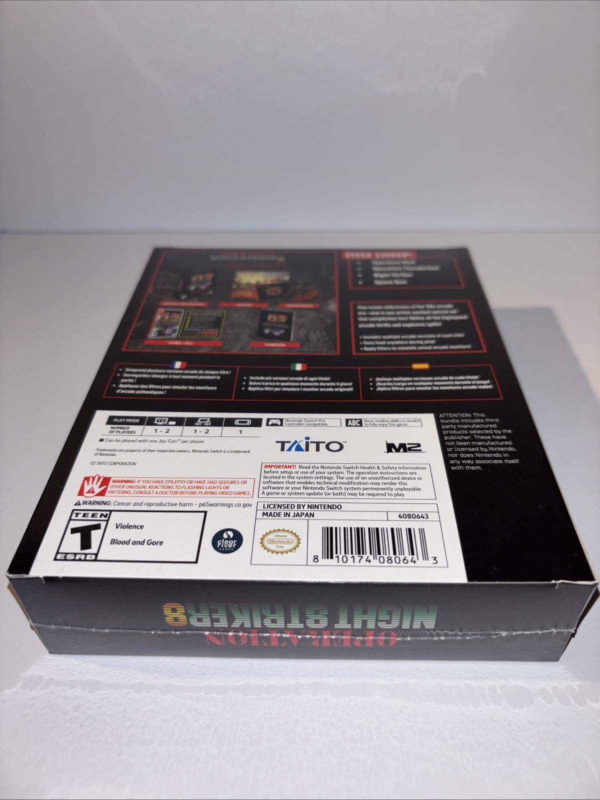 OPERATION NIGHT STRIKERS ASSAULT COLLECTORS DELUXE EDITION LIMITED RUN GAME ESRB