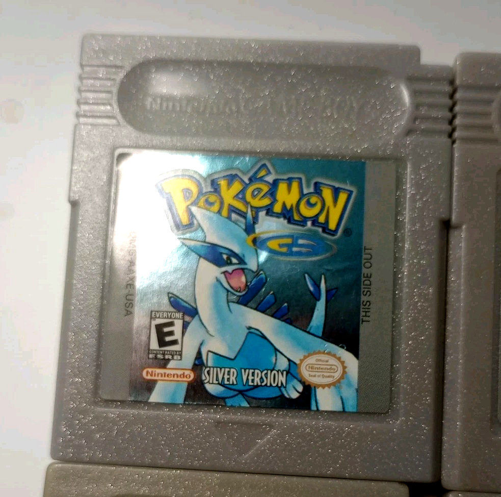 Pokemon Gold + Silver Lot Of 9 Gameboy Color Lot Authentic Dry Batteries Tested