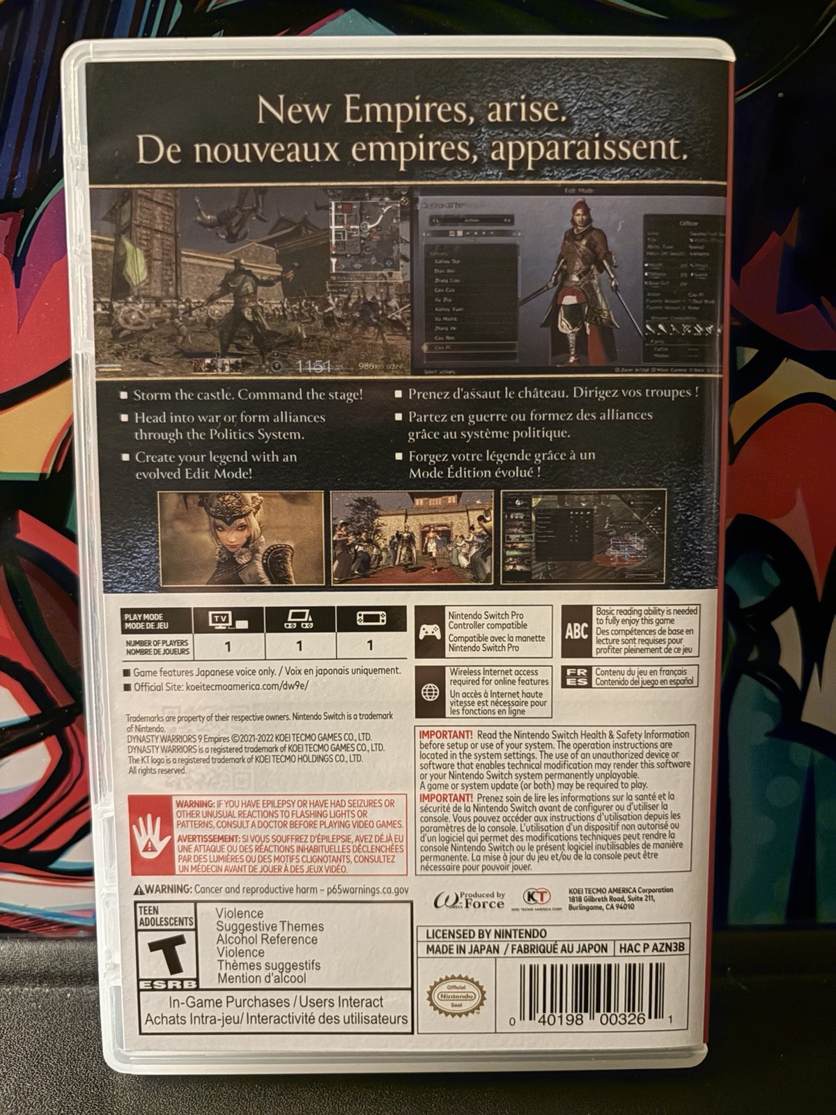 KOEI TECMO Dynasty Warriors 9 Empires Nintendo Switch 2022 T NTSC-U/C