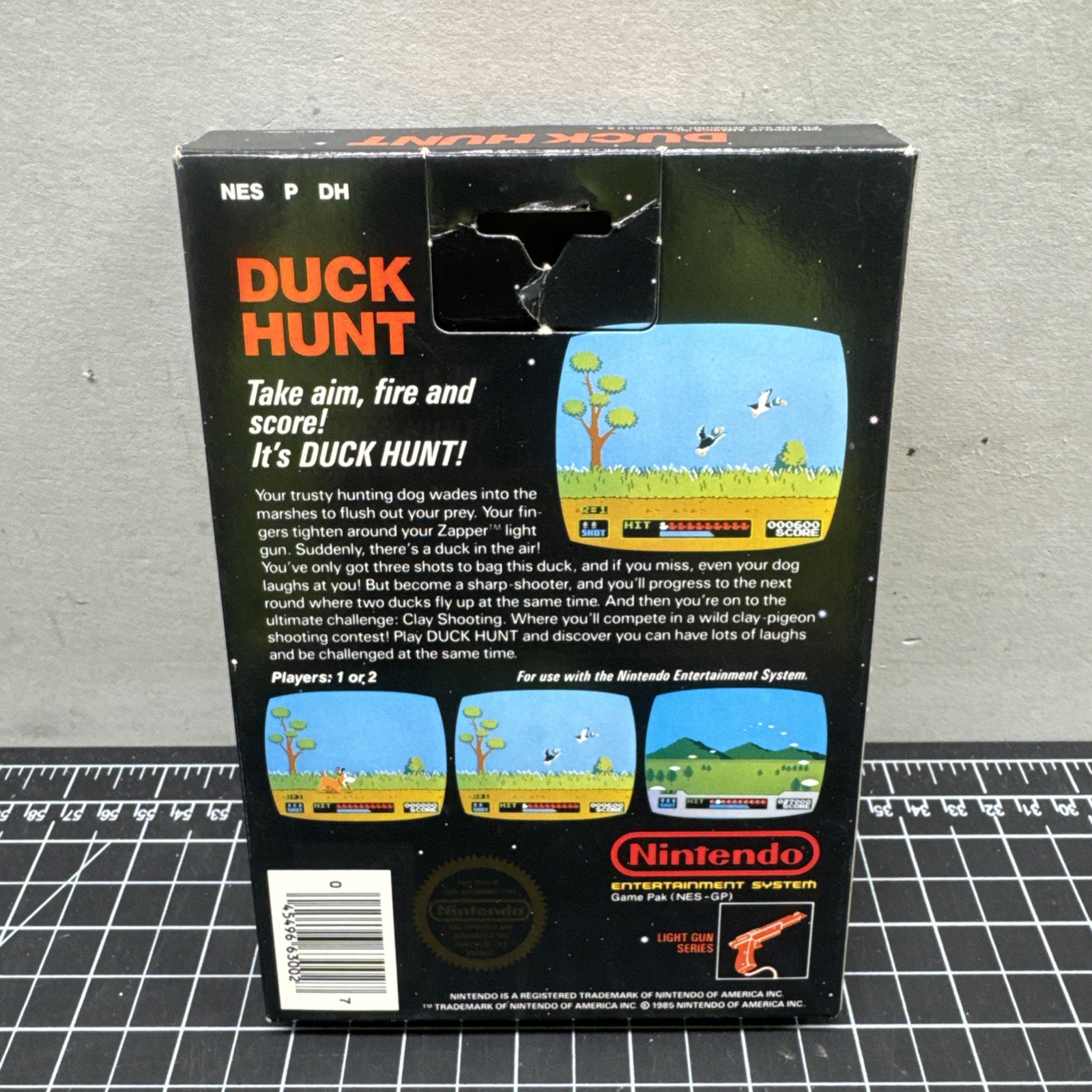DUCK HUNT Nintendo NES CIB W/5 Screws/Manual/Hangtab/Poster/Zapper D3