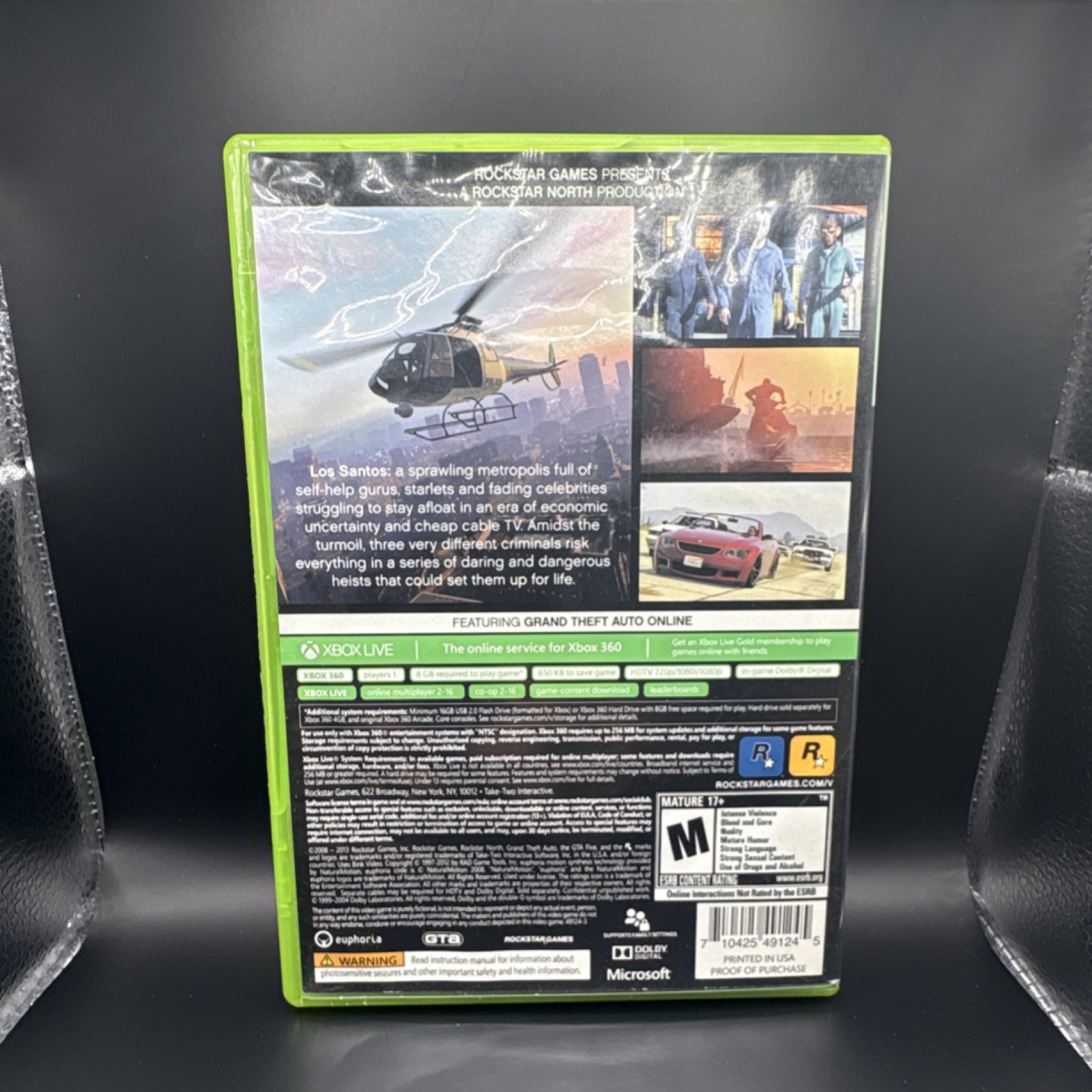 Rockstar Games Grand Theft Auto V Xbox 360, Online Playability, Action, NTSC