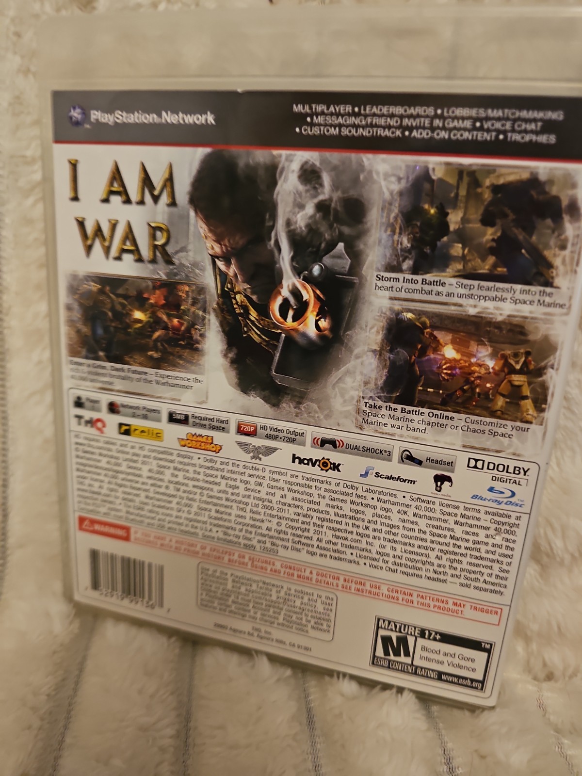 Warhammer 40,000: Space Marine (Sony PlayStation 3, 2011)