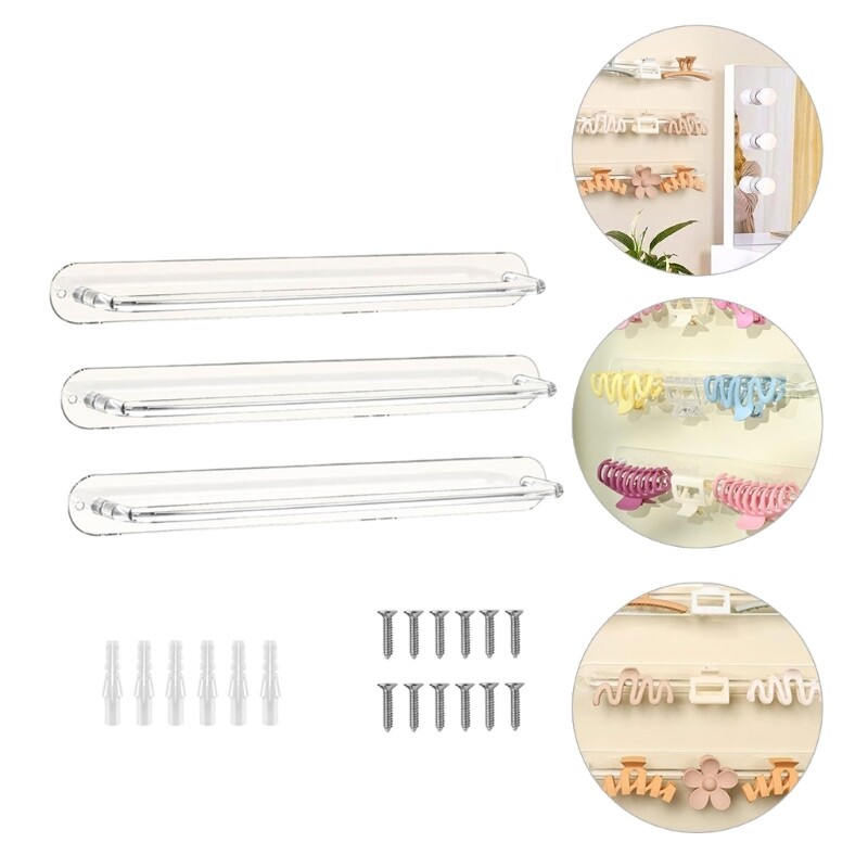 Desktop Headband Display Stand Clear Acrylic Holder Shelf for Easy Organization