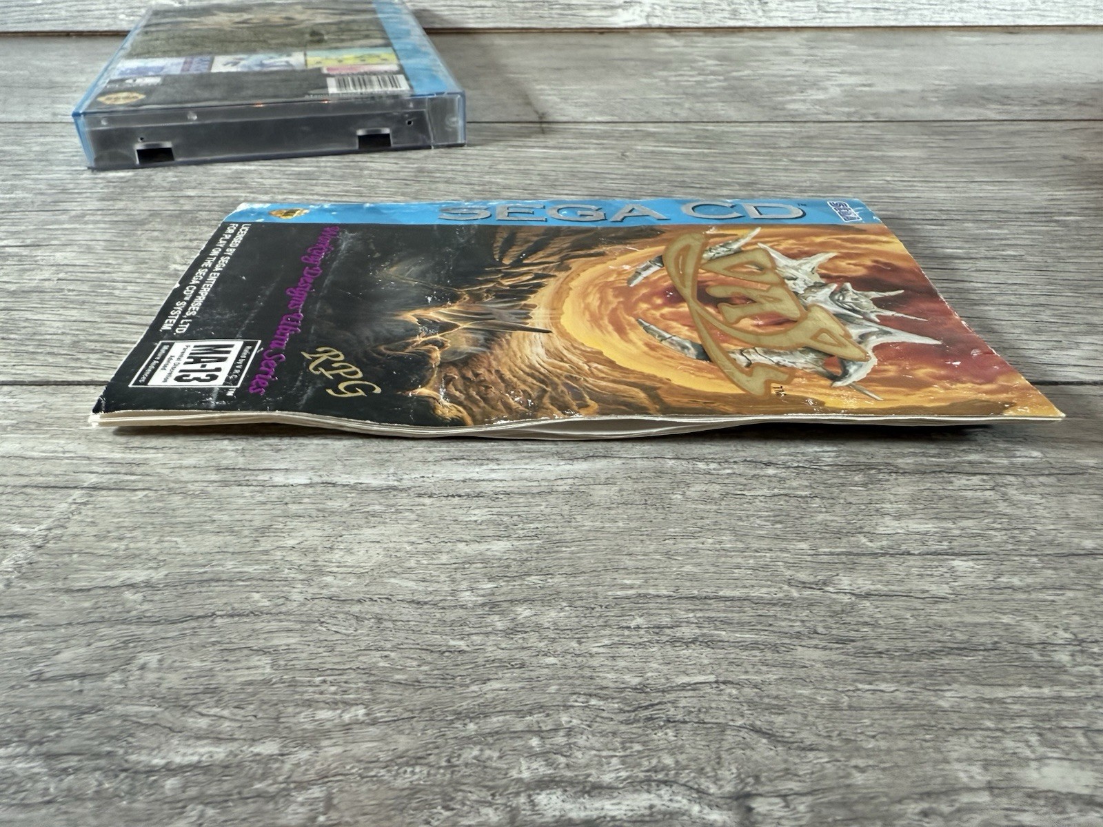 Vay | Sega CD, 1994 | Complete CIB w/ Manual, Reg Card (Water Damage)