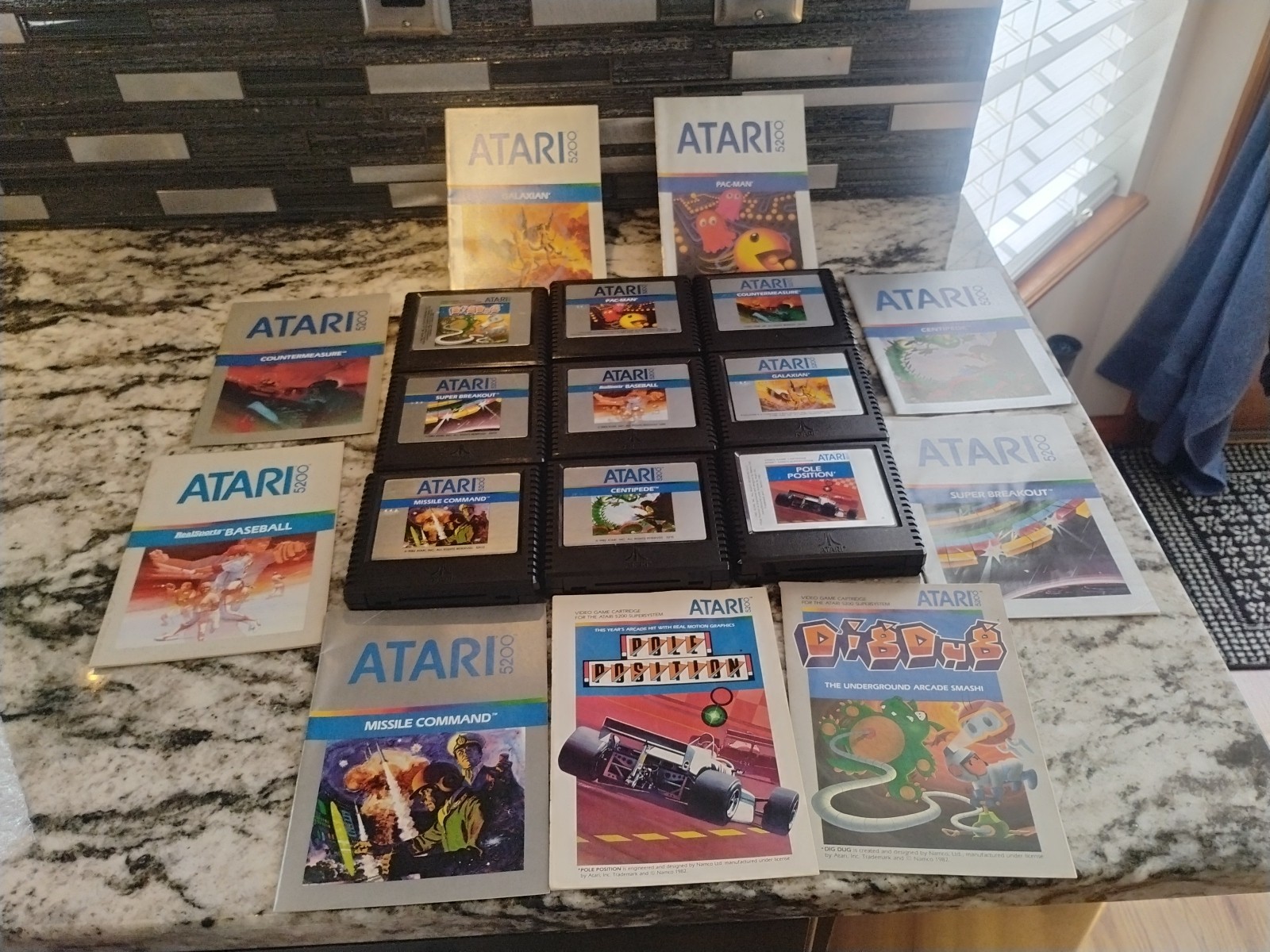 Atari 5200 Games Lot Of 9 – Tested And Working – With Manuals