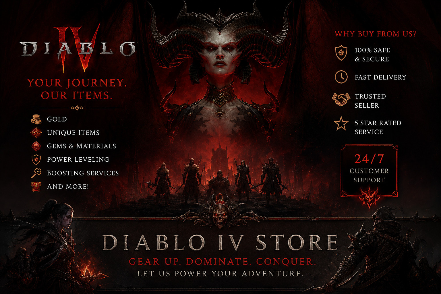 Diablo 4 Season 13 SC Shop 🔥 🔥Leveling Gold Pit Runs Mats Custom Orders🔥 D4