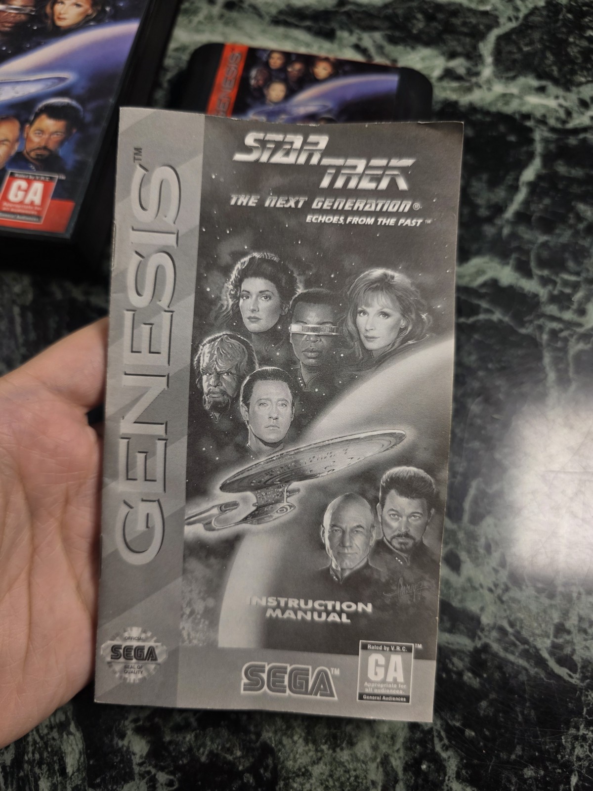 Star Trek The Next Generation Echoes From the Past (Sega Genesis, 1994) Complete