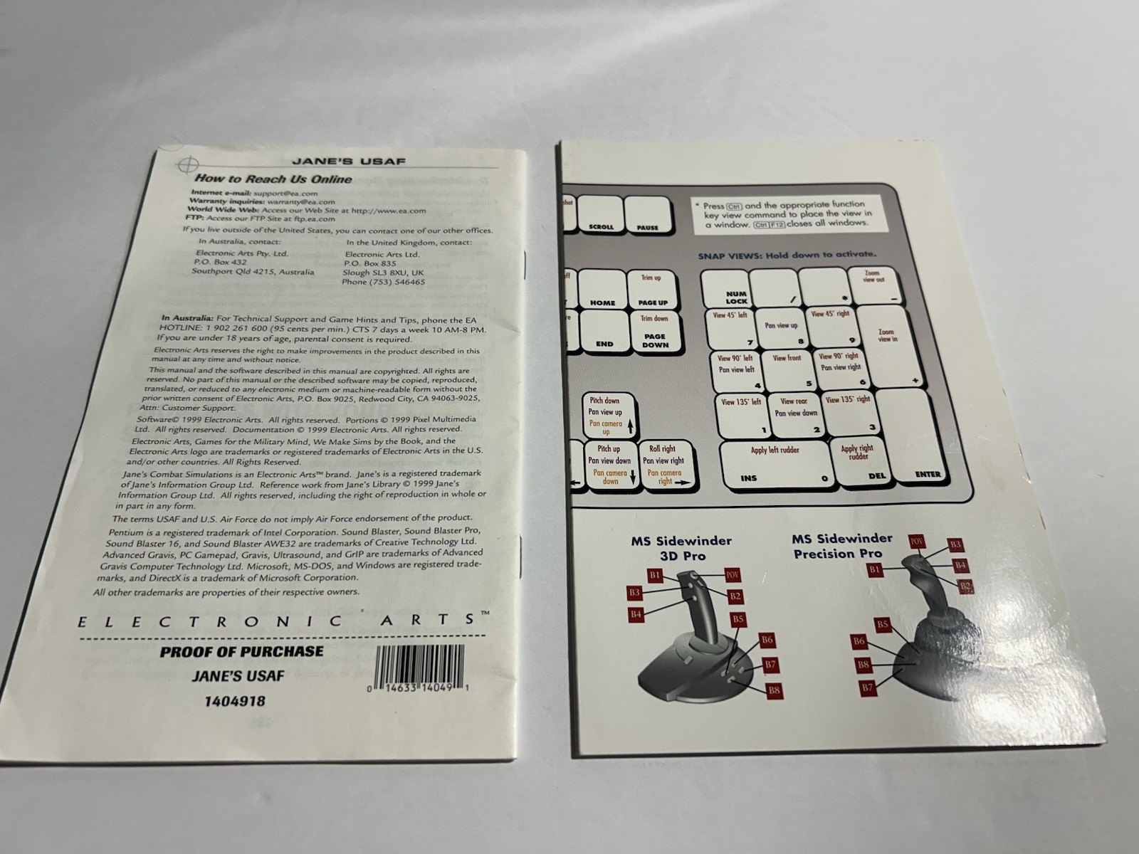 USAF: United States Air Force (PC, 1999) – Used – Unable To Test – For Parts