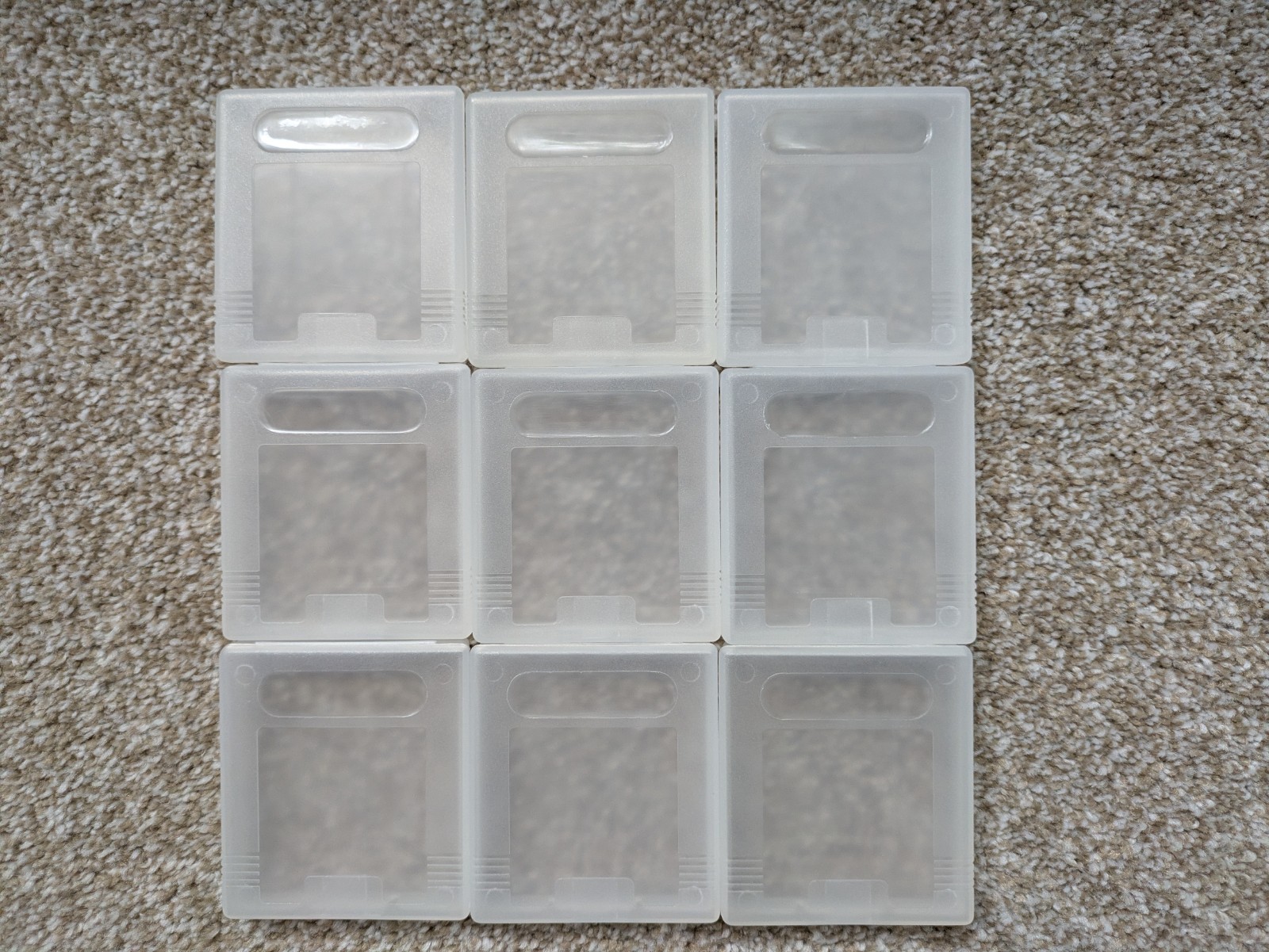 Lot of 16 Clear Generic Dust Cover Clamshell Cases – 9x Game Boy DMG/GBC, 7x GBA
