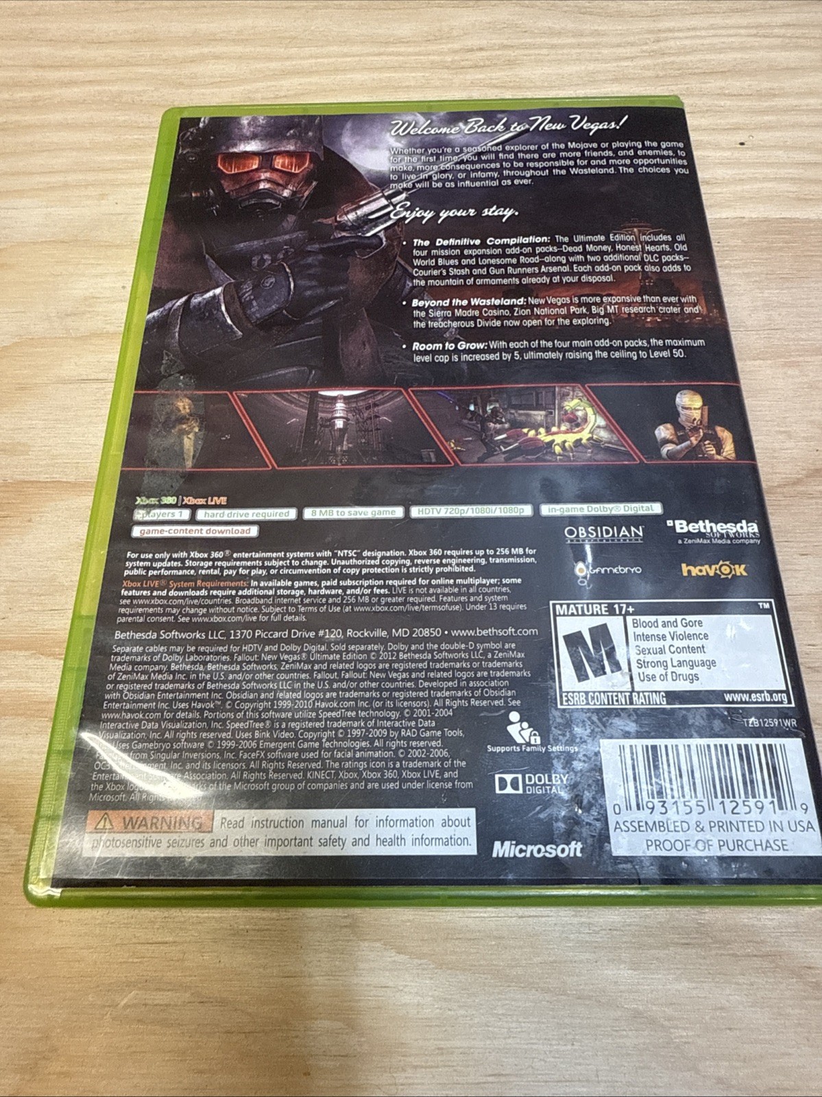 Fallout: New Vegas — Ultimate Edition (Xbox 360, 2012) CIB Verified Working