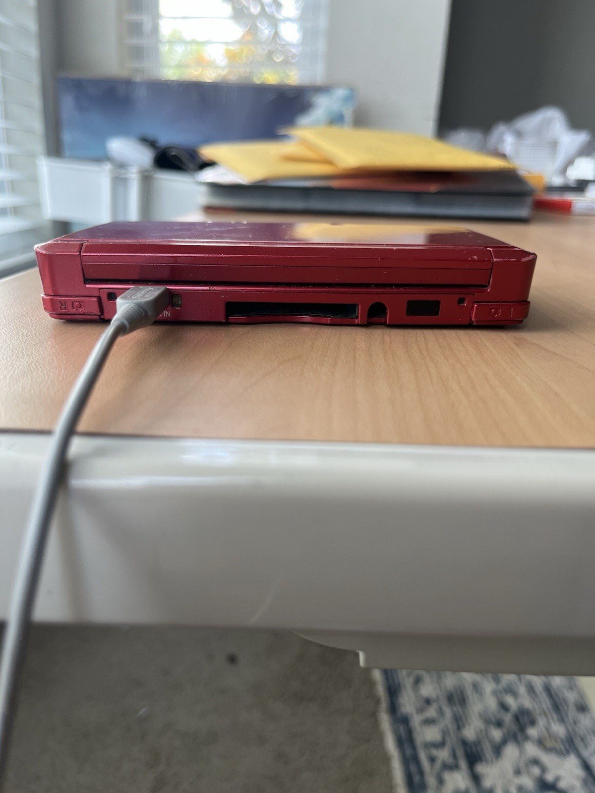 Nintendo 3DS Red Console North America OEM Charger+Pokemon Y READ SHIPS TMR