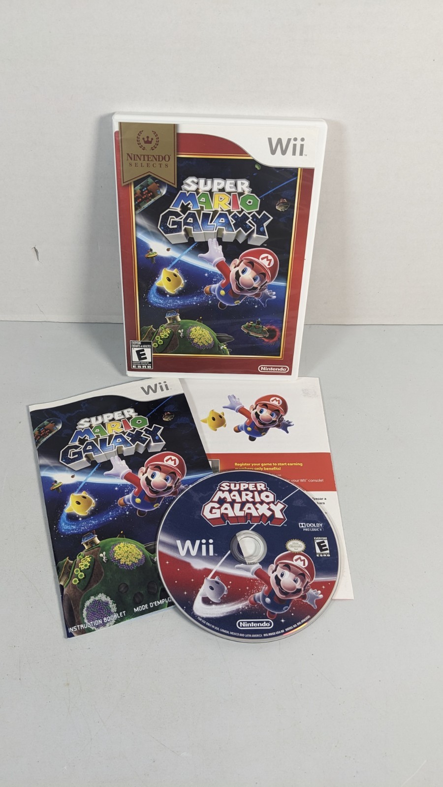 Super Mario Galaxy (Nintendo WII, 2011) CIB Tested Complete Case & Manual