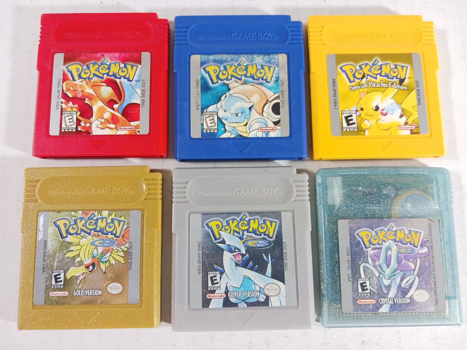 Pokemon Crystal Gold Silver Red Blue Yellow Authentic New Battery Nintendo Lot