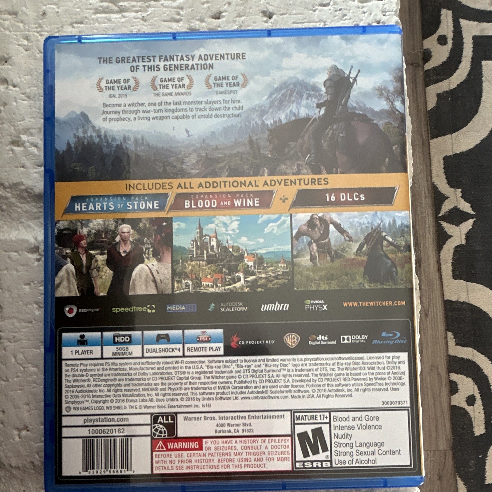 WB Games The Witcher 3: Wild Hunt Complete Edition PS4 Role Playing M