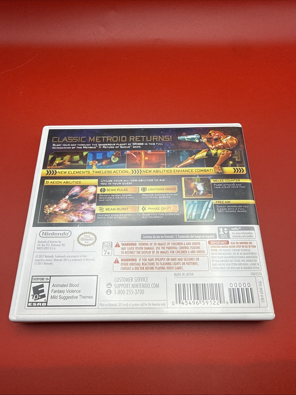Metroid: Samus Returns Nintendo 3DS Case, Artwork & Insert Only – No Game