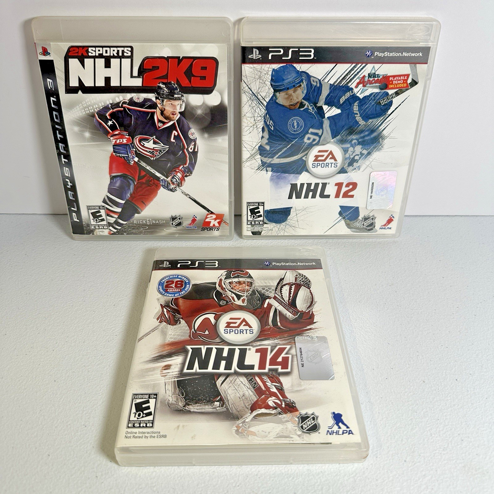 PS3 NHL Bundle- 2K9 / NHL 12 / NHL 14