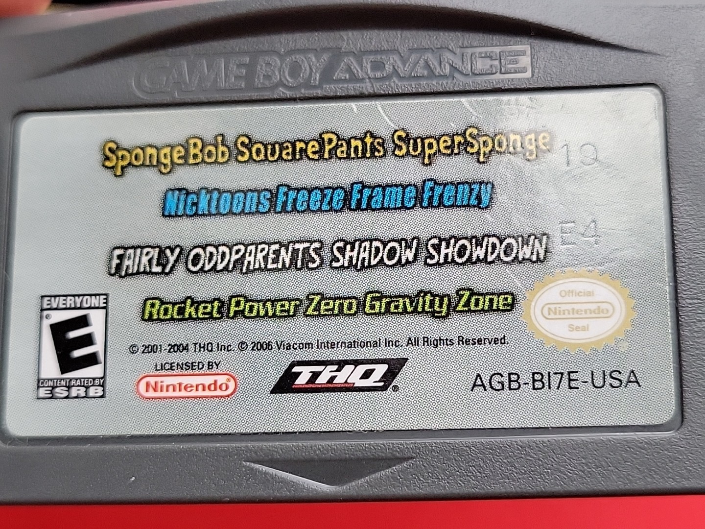 Nickelodeon 4 in 1 Games Pack Game Boy Advance Oddparents SpongeBob Rocket Power