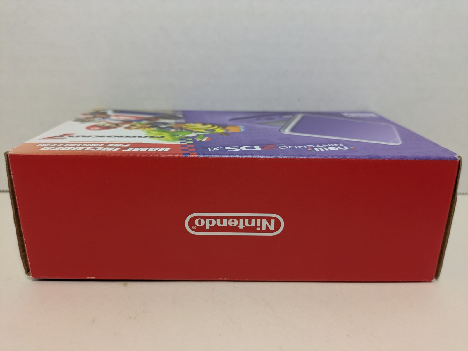 New Nintendo 2DS XL Purple/Silver Mario Kart 7 Box And Cardboard Inserts Only