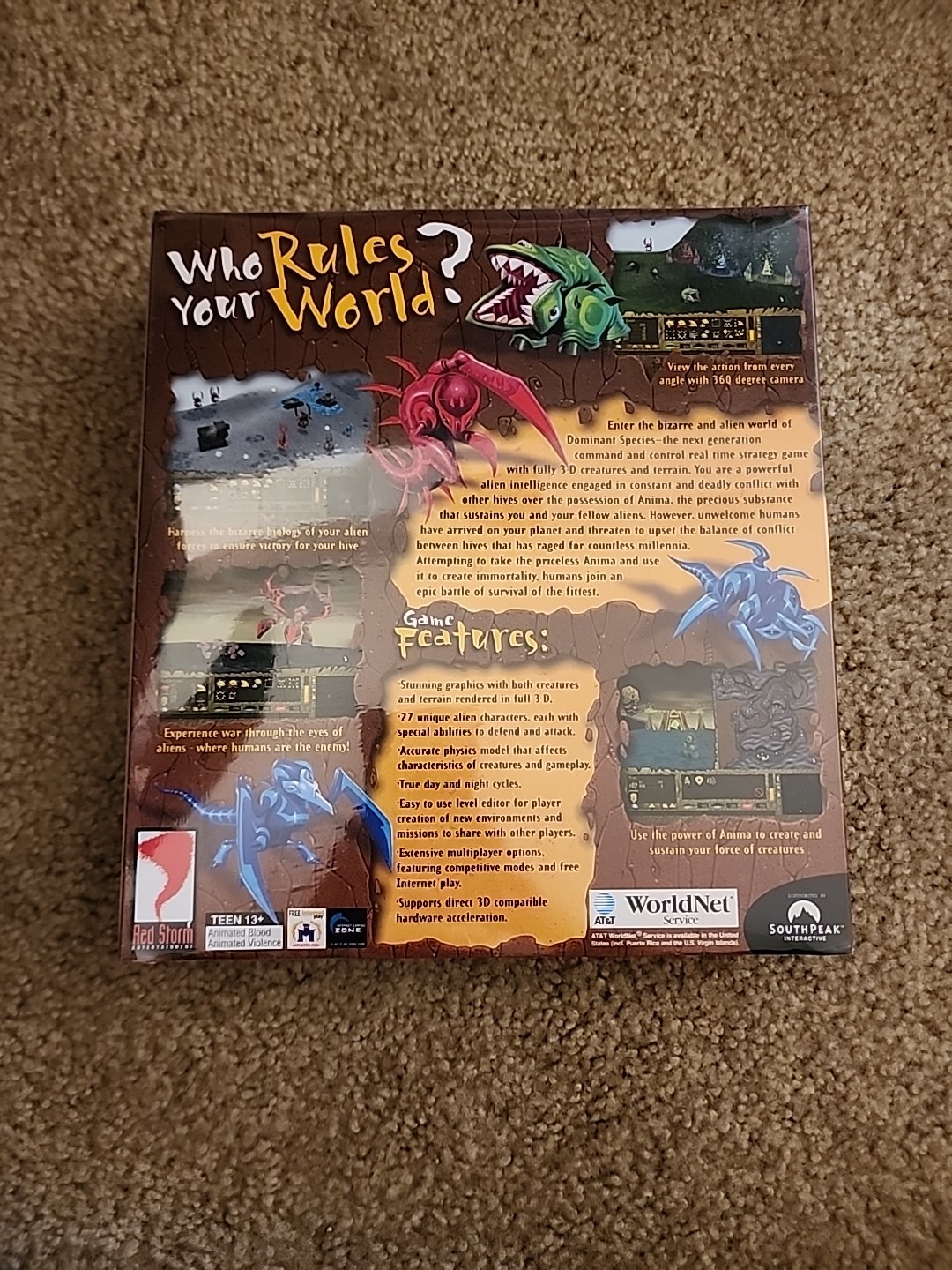 BRAND NEW SEALED BIG BOX DOMINANT SPECIES 1998 PC COMPUTER Game RARE W/ Poster