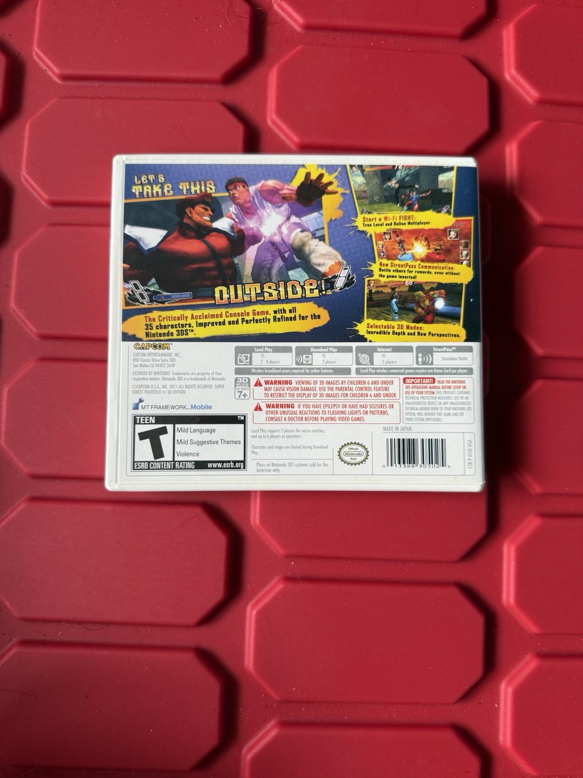 Super Street Fighter IV 3D Edition – Nintendo 3DS Used w/Original Case & Manual
