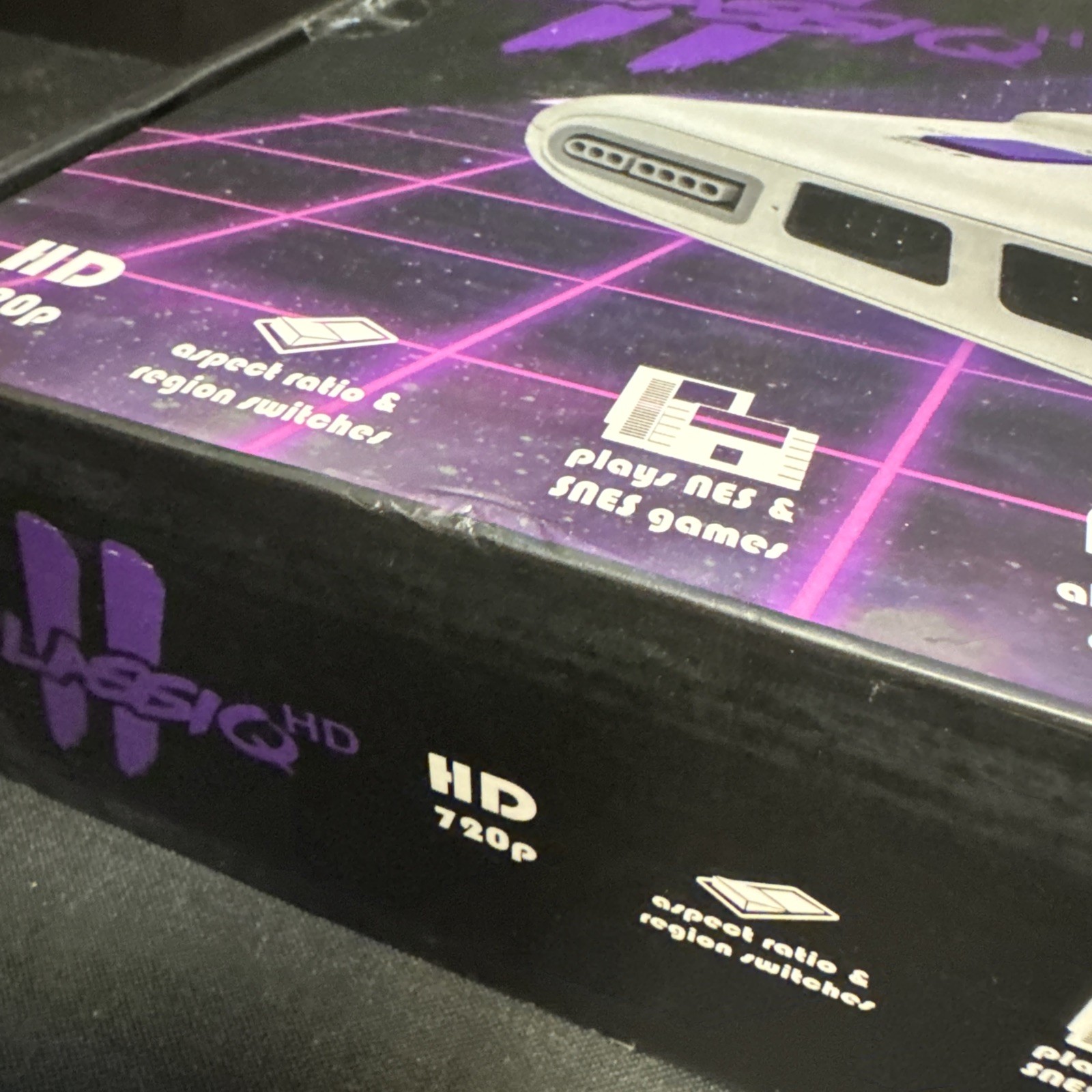 Classiq 2 HD 720p Twin Video Game System Grey/Purple for SNES/NES *OLD SKOOL*