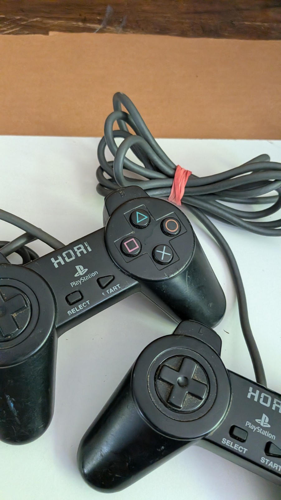 Hori Pad Controller 1996 Sony PlayStation PS1 SLPH-00030 – Lot Of 2 – Tested
