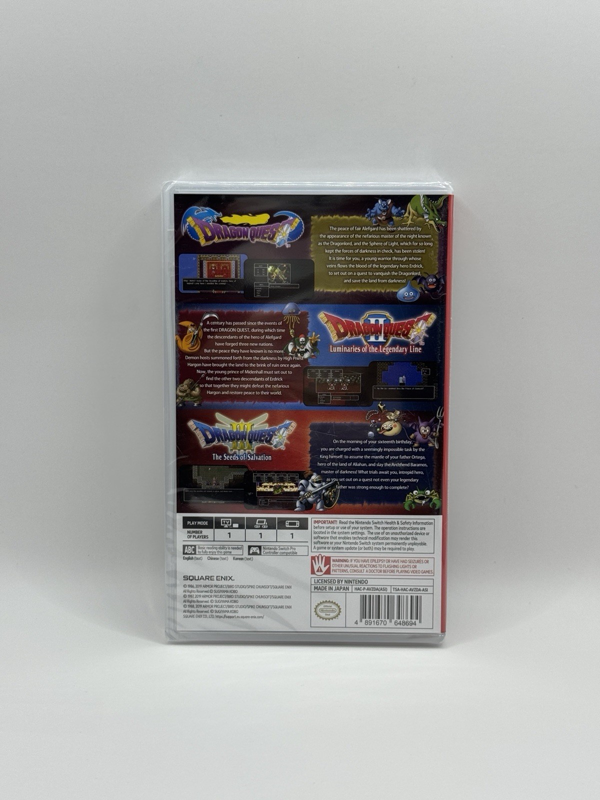 Dragon Quest Collection 1, 2, 3 – Nintendo Switch Brand New Factory Sealed