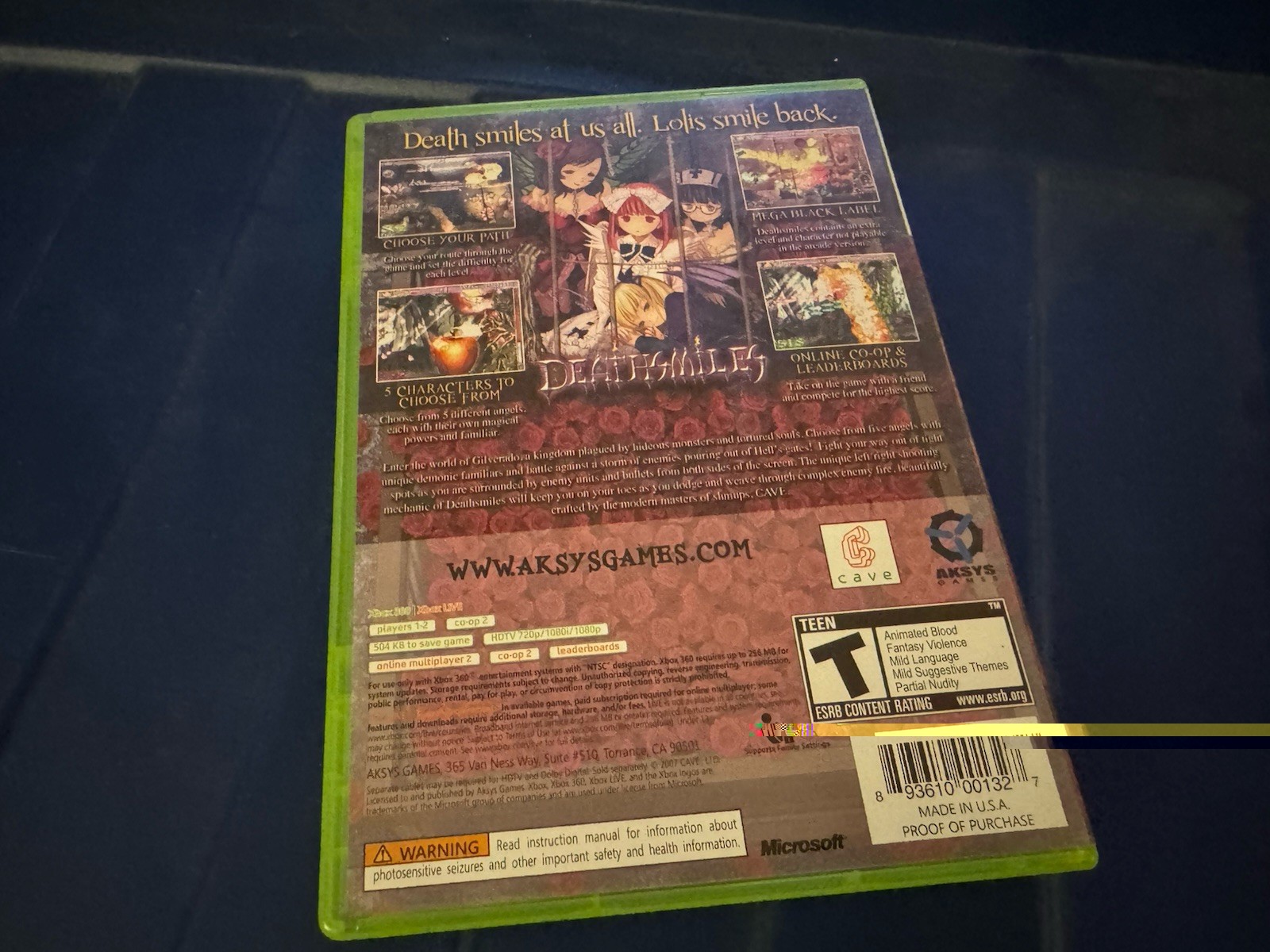 Deathsmiles Xbox 360 Manual Dual Disc