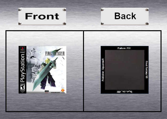 Final Fantasy VII, VIII, IX Video Game Box Art *PS1* High Quality Magnet / Set