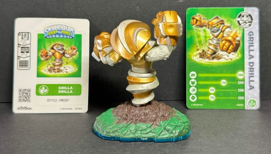 Skylanders Swap-Force Grilla Drilla w/ Card & Sticker