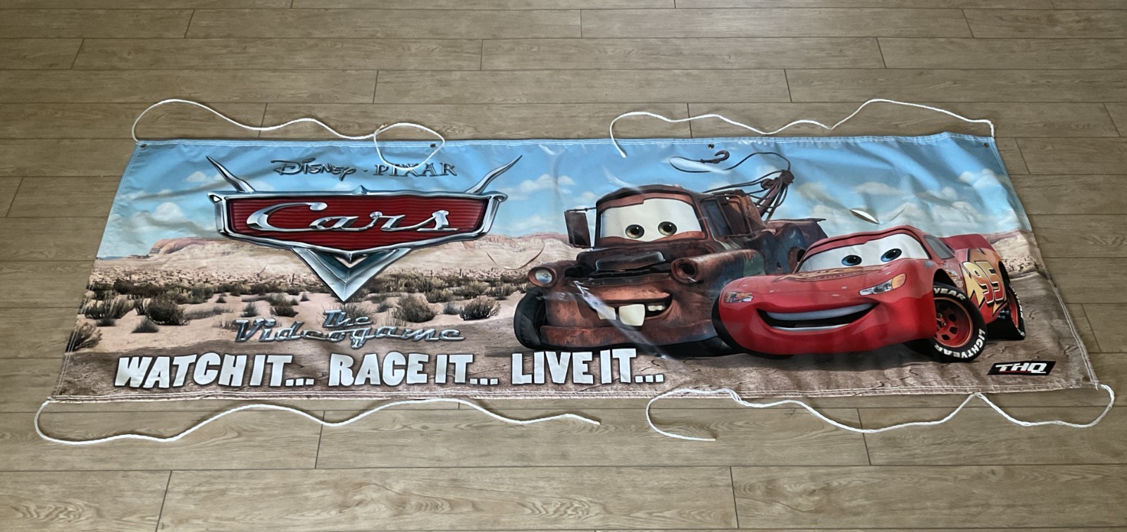 CARS The Video Game Official 2006 THQ Store Display 8ft Pixar Promo Banner!