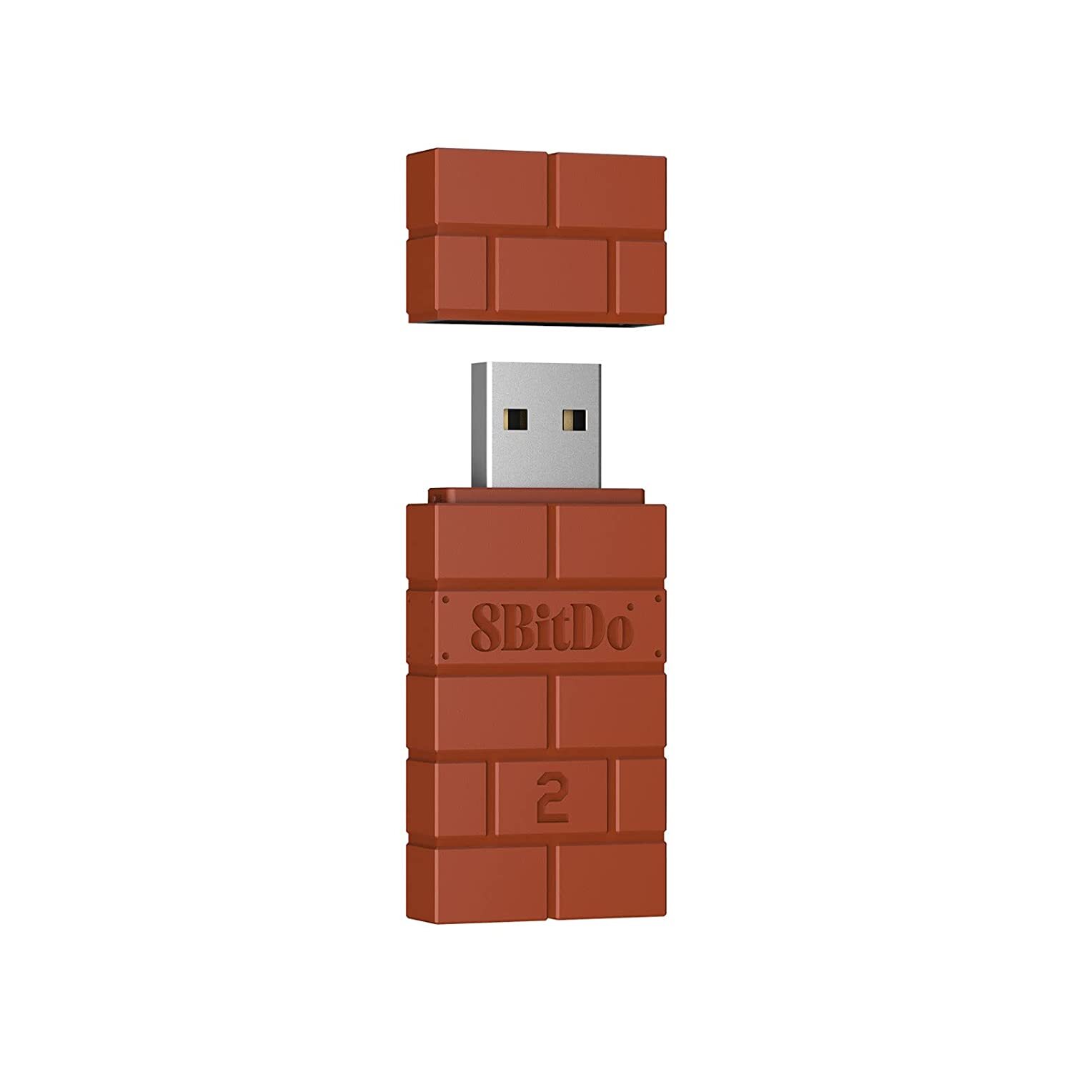 8Bitdo Wireless USB Adapter for Switch, Windows, Mac & Raspberry Pi – Brown